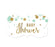 Gold Glitter Baby Shower Fancy Frame Label Stickers-Set of 36-Andaz Press-Baby Blue-