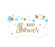 Gold Glitter Baby Shower Fancy Frame Label Stickers-Set of 36-Andaz Press-Baby Blue-