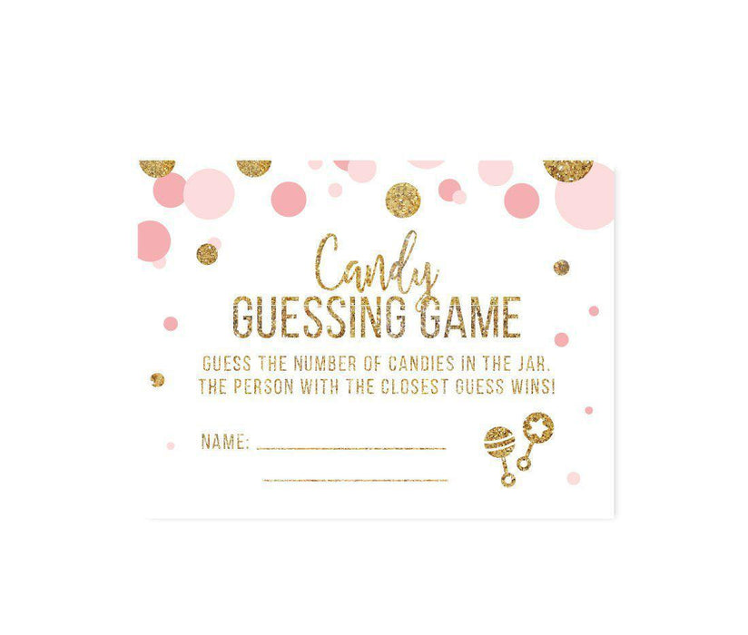 Gold Glitter Baby Shower Game Cards-Set of 30-Andaz Press-Baby Blue-Diaper Raffle Cards-