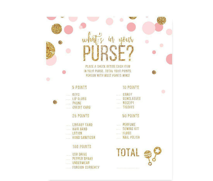 Gold Glitter Baby Shower Games & Activities-Set of 20-Andaz Press-Baby Blue-Baby Bingo Game-