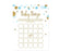 Gold Glitter Baby Shower Games & Activities-Set of 20-Andaz Press-Baby Blue-Baby Bingo Game-