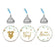 Gold Glitter Baby Shower Hershey's Kisses Stickers-Set of 216-Andaz Press-Baby Blue-