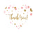 Gold Glitter Baby Shower Mini Heart Label Stickers, Thank You-Set of 75-Andaz Press-Blush Pink-