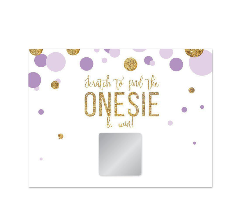 Gold Glitter Baby Shower Party Games, Activities, Scratch Off Winner Game Cards-Set of 30-Andaz Press-Baby Blue-