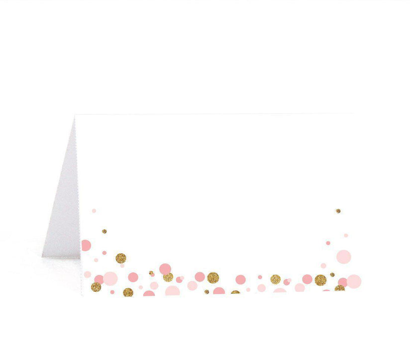 Gold Glitter Baby Shower Printable Table Tent Place Cards-Set of 20-Andaz Press-Blush Pink-