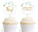 Gold Glitter Baby Shower Round Cupcake Topper DIY Party Favors Kit-Set of 20-Andaz Press-Baby Blue-