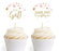 Gold Glitter Baby Shower Round Cupcake Topper DIY Party Favors Kit-Set of 20-Andaz Press-Blush Pink-