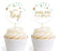 Gold Glitter Baby Shower Round Cupcake Topper DIY Party Favors Kit-Set of 20-Andaz Press-Mint Green-