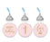 Gold Glitter Happy 1st Birthday Hershey's Kisses Stickers-Set of 216-Andaz Press-White-