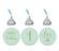 Gold Glitter Happy 1st Birthday Hershey's Kisses Stickers-Set of 216-Andaz Press-Mint Green-
