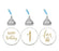 Gold Glitter Happy 1st Birthday Hershey's Kisses Stickers-Set of 216-Andaz Press-White-