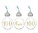 Gold Glitter Hershey's Kisses Stickers, Cheers 100, Happy 100th Birthday, Anniversary, Reunion-Set of 216-Andaz Press-White-