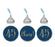Gold Glitter Hershey's Kisses Stickers, Cheers 45, Happy 45th Birthday, Anniversary, Reunion-Set of 216-Andaz Press-Navy Blue-