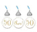Gold Glitter Hershey's Kisses Stickers, Cheers 50, Happy 50th Birthday, Anniversary, Reunion-Set of 216-Andaz Press-White-