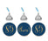 Gold Glitter Hershey's Kisses Stickers, Cheers 85, Happy 85th Birthday, Anniversary, Reunion-Set of 216-Andaz Press-Navy Blue-