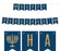 Gold Glitter Holiday Hanging Pennant Party Banner-Set of 1-Andaz Press-Happy New Year!-