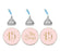 Gold Glitter Mis Quince Sweet 15 Birthday Quinceanera Hershey's Kisses Stickers-Set of 216-Andaz Press-Blush Pink-