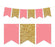 Gold Glitter Pennant Party Banner-Set of 1-Andaz Press-Lavender-