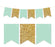 Gold Glitter Pennant Party Banner-Set of 1-Andaz Press-Lavender-