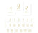 Gold Glitter Table Numbers-Set of 20-Andaz Press-1-20-