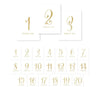 Gold Glitter Table Numbers-Set of 20-Andaz Press-1-20-