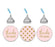 Gold Glitter Thanks Coming! Polka Dots Hershey's Kisses Stickers-Set of 216-Andaz Press-White-