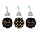 Gold Glitter Thanks Coming! Polka Dots Hershey's Kisses Stickers-Set of 216-Andaz Press-White-