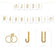 Gold Glitter Wedding Pennant Party Banner-Set of 1-Andaz Press-Just Married-