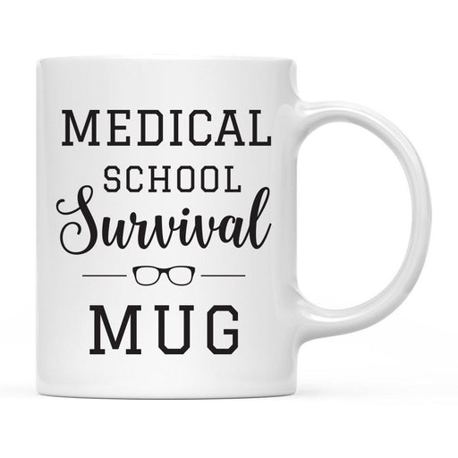 Grad School Survival Mug Ceramic Coffee Mug-Set of 1-Andaz Press-Medical School-