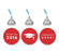 Graduation 2019 Hershey's Kisses Stickers-Set of 216-Andaz Press-Ivory-