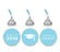 Graduation 2019 Hershey's Kisses Stickers-Set of 216-Andaz Press-Baby Blue-