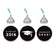 Graduation 2019 Hershey's Kisses Stickers-Set of 216-Andaz Press-Black-
