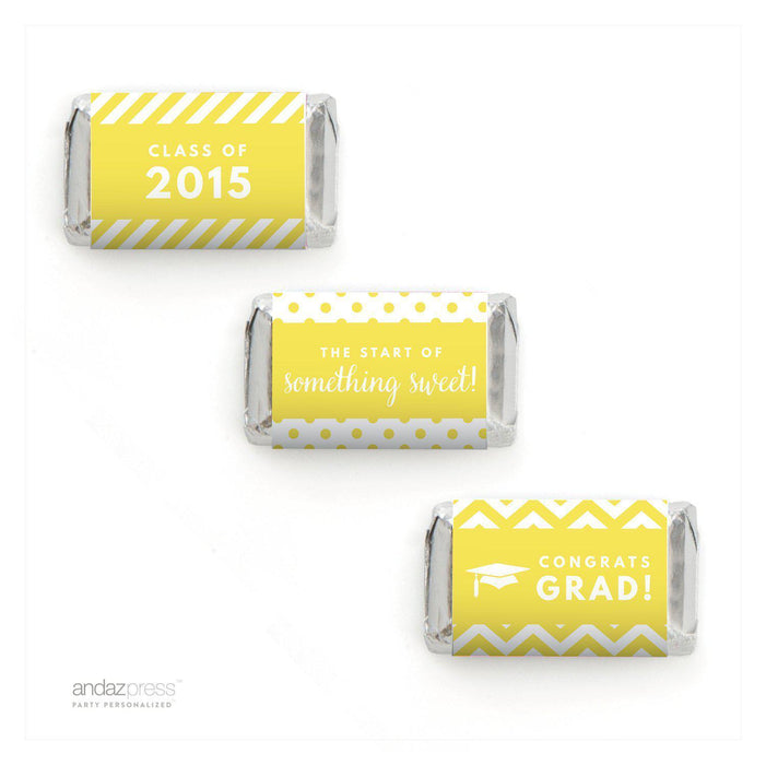 Graduation 2019 Hershey's Miniatures Mini Candy Bar Wrappers-Set of 36-Andaz Press-Fuchsia-