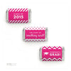Graduation 2019 Hershey's Miniatures Mini Candy Bar Wrappers-Set of 36-Andaz Press-Fuchsia-