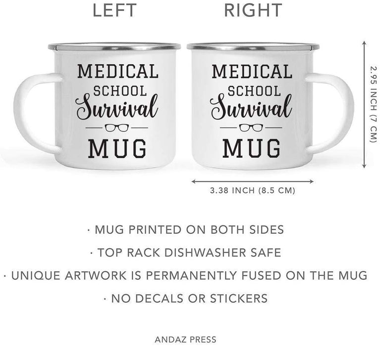 Graduation Stainless Steel Campfire Coffee Mug Gift, Medical School Survival Mug-Set of 1-Andaz Press-