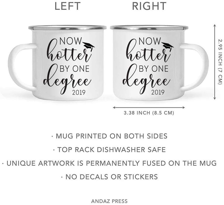 Graduation Stainless Steel Campfire Coffee Mug Gift, Now Hotter by One Degree 2019-Set of 1-Andaz Press-