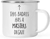 Graduation Stainless Steel Campfire Coffee Mug Gift, This Badass Has a Masters Degree, Arrow Graphic-Set of 1-Andaz Press-