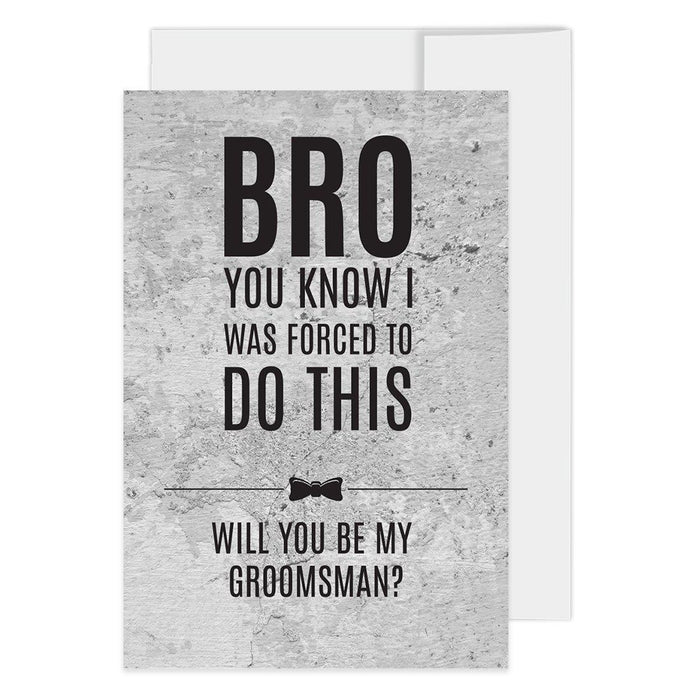 Groomsmen Proposal Cards with Envelopes, Your Service Is Required As A Groomsman-Set of 16-Andaz Press-Your Service Is Required-