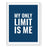 Gym Fitness 8.5x11-inch Wall Art Collection-Set of 1-Andaz Press-My Only Limit is Me Poster-