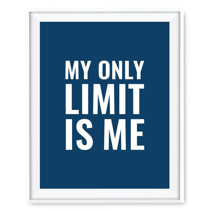 Gym Fitness 8.5x11-inch Wall Art Collection-Set of 1-Andaz Press-My Only Limit is Me Poster-