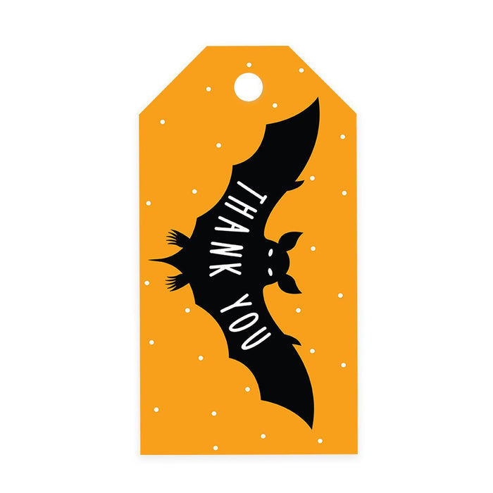 Halloween Gift Tags With String For Kids Gift Bags Candy Packaging Supplies Baking Wrapping-Set of 100-Andaz Press-Bat-