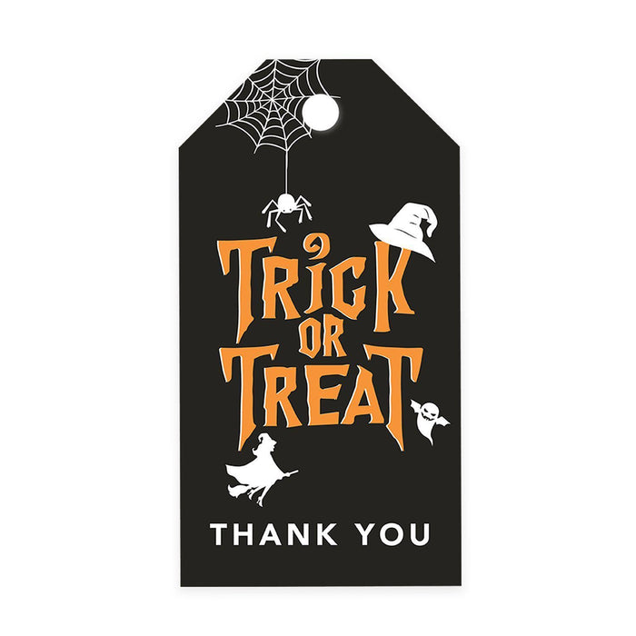 Halloween Gift Tags With String For Kids Gift Bags Candy Packaging Supplies Baking Wrapping-Set of 100-Andaz Press-Trick or Treat-