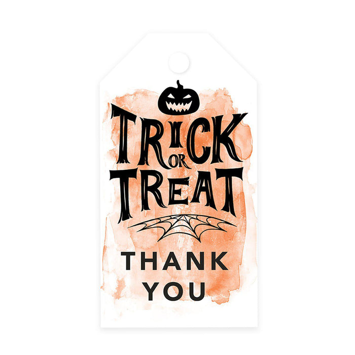 Halloween Gift Tags With String For Kids Gift Bags Candy Packaging Supplies Baking Wrapping-Set of 100-Andaz Press-Trick or Treat Spider Web-
