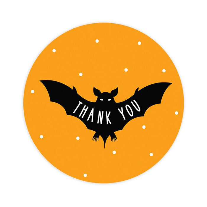Halloween Thank You Stickers Labels For Kids Treat Bags Goodie, Halloween Party Favors-Set of 120-Andaz Press-Bat-
