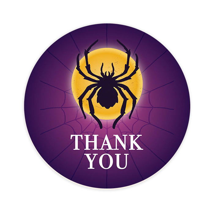Halloween Thank You Stickers Labels For Kids Treat Bags Goodie, Halloween Party Favors-Set of 120-Andaz Press-Tarantula-
