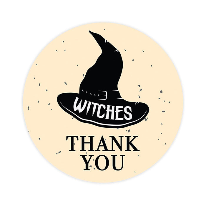 Halloween Thank You Stickers Labels For Kids Treat Bags Goodie, Halloween Party Favors-Set of 120-Andaz Press-Witches Hat-