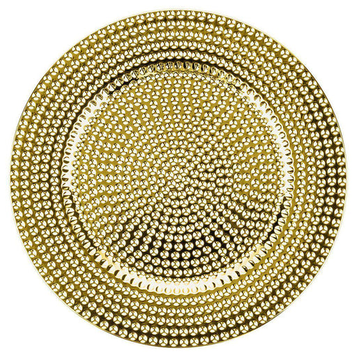 Hammered Metallic Charger Plates-Set of 4-Koyal Wholesale-Gold-
