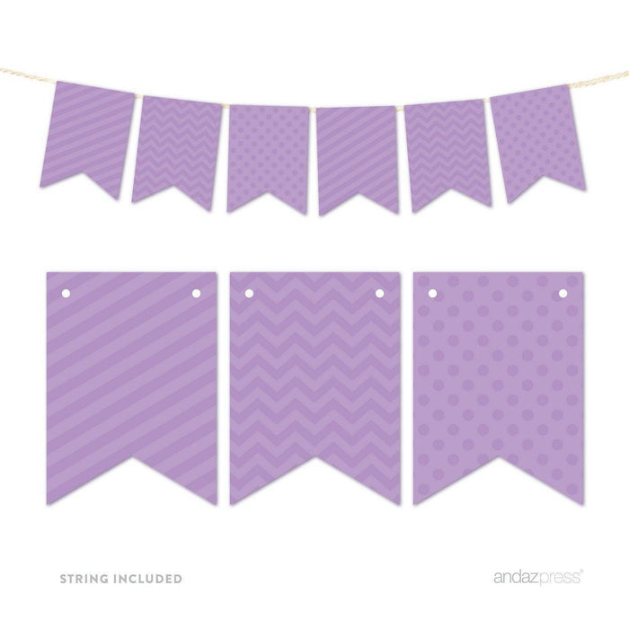 Hanging Pennant Banner Party Garland Decor-Set of 21-Andaz Press-Blush Pink-