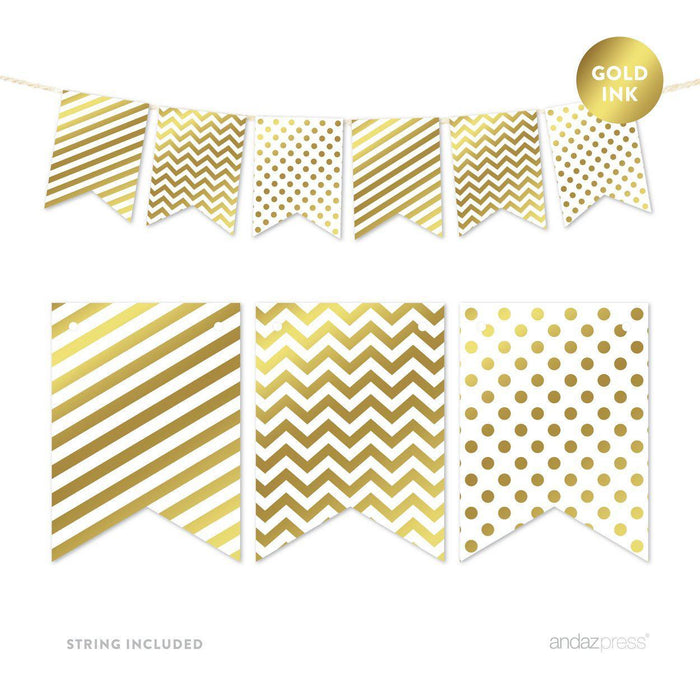 Hanging Pennant Banner Party Garland Decor-Set of 21-Andaz Press-Blush Pink-