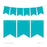 Hanging Pennant Banner Party Garland Decor-Set of 21-Andaz Press-Aqua-